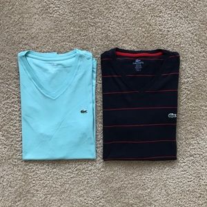Mens Lacoste V-Necks
